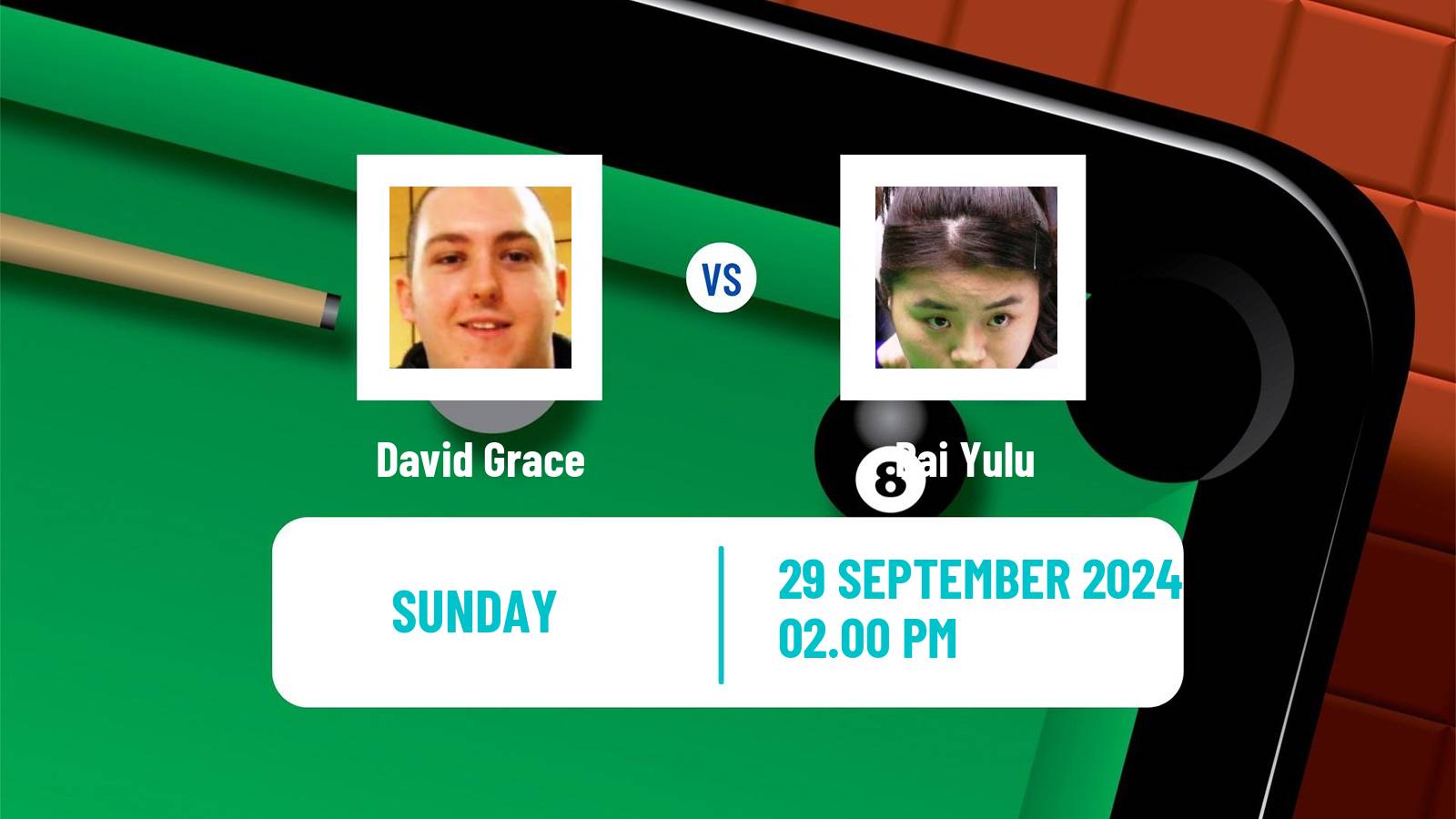 Snooker Northern Ireland Open David Grace - Bai Yulu