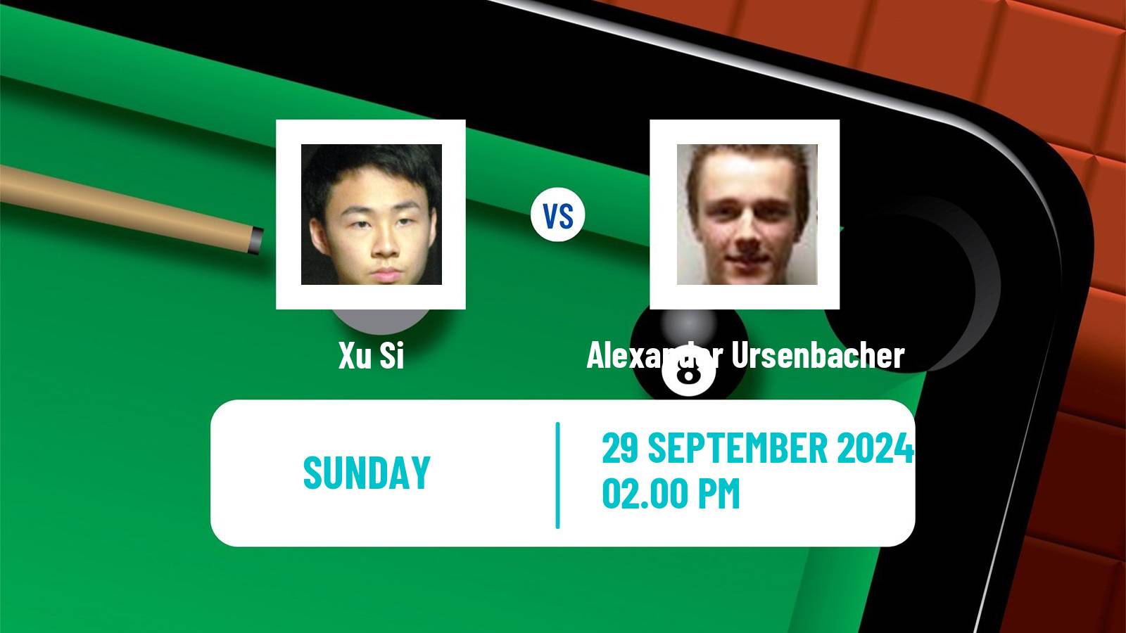 Snooker Northern Ireland Open Xu Si - Alexander Ursenbacher