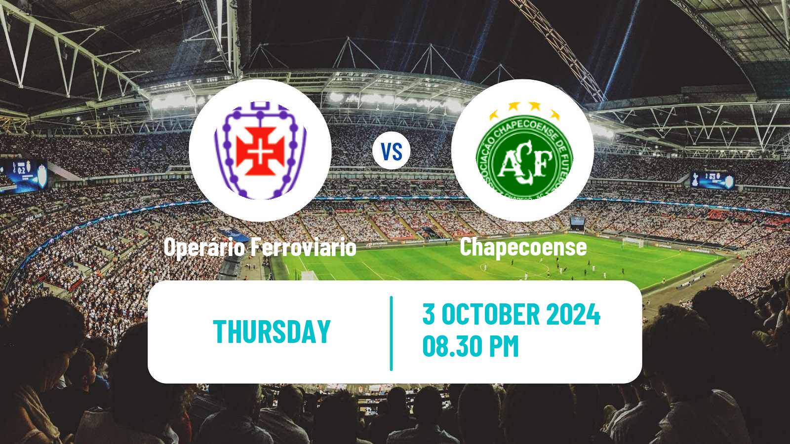 Soccer Brazilian Serie B Operário Ferroviario - Chapecoense