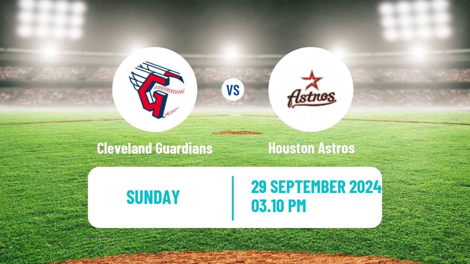 Baseball MLB Cleveland Guardians - Houston Astros