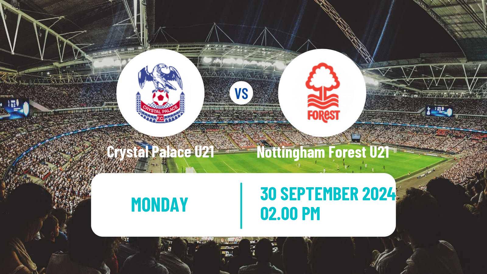 Soccer English Premier League 2 Crystal Palace U21 - Nottingham Forest U21