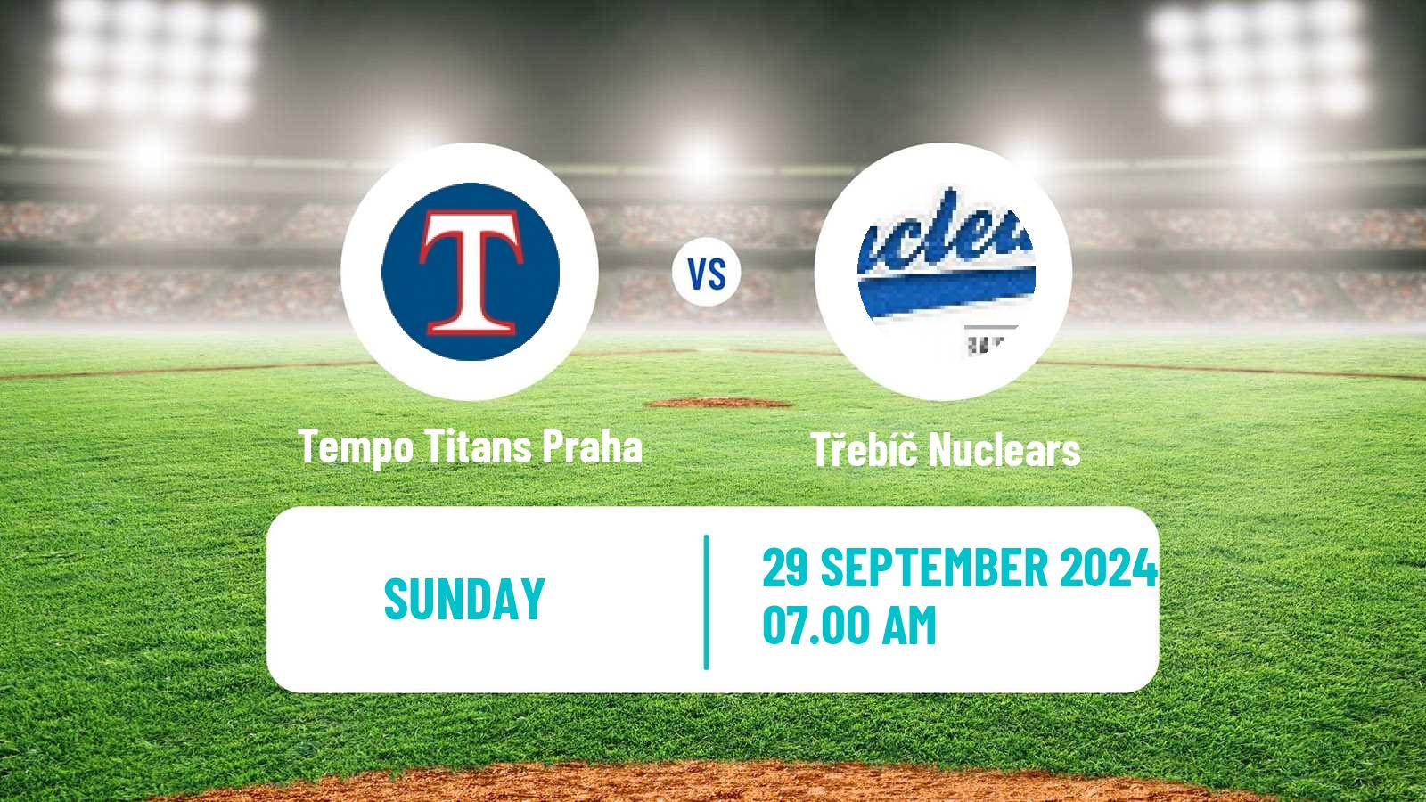 Baseball Czech Extraliga Baseball Tempo Titans Praha - Třebíč Nuclears