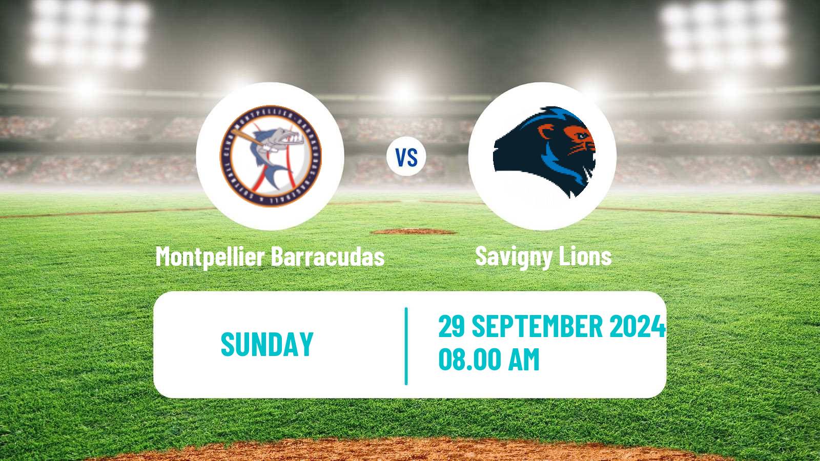 Baseball French Division 1 Baseball Montpellier Barracudas - Savigny Lions