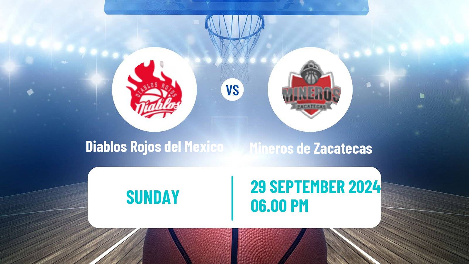 Basketball Mexican LNBP Diablos Rojos del Mexico - Mineros de Zacatecas