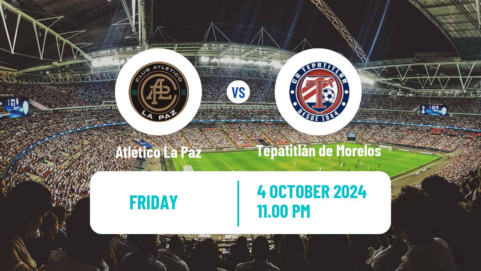 Soccer Mexican Liga de Expansion MX Atlético La Paz - Tepatitlán de Morelos