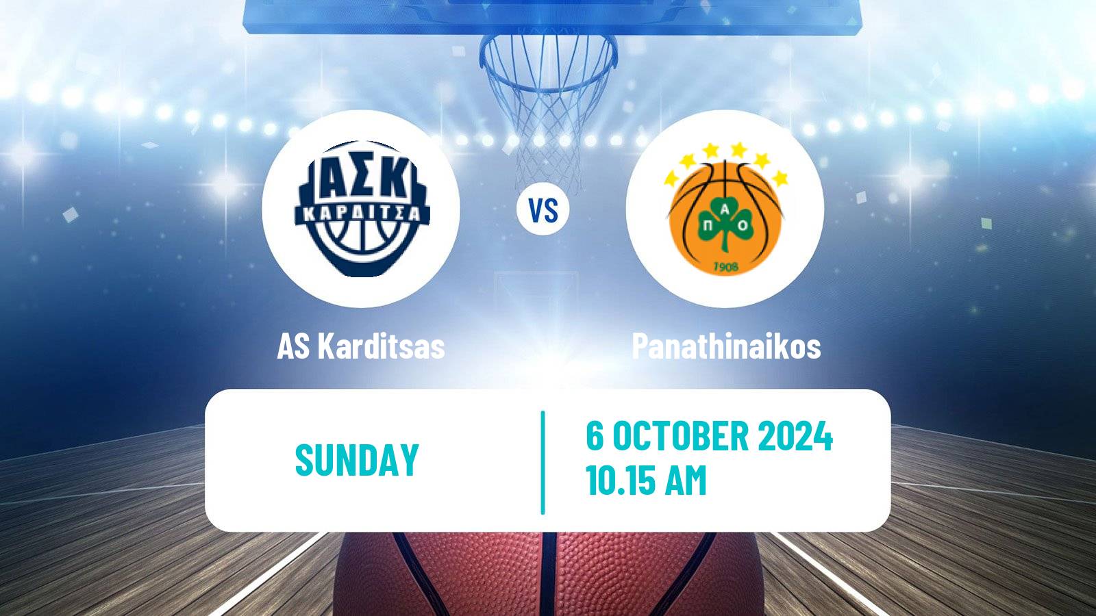 Basketball Greek Basket League A1 Karditsas - Panathinaikos