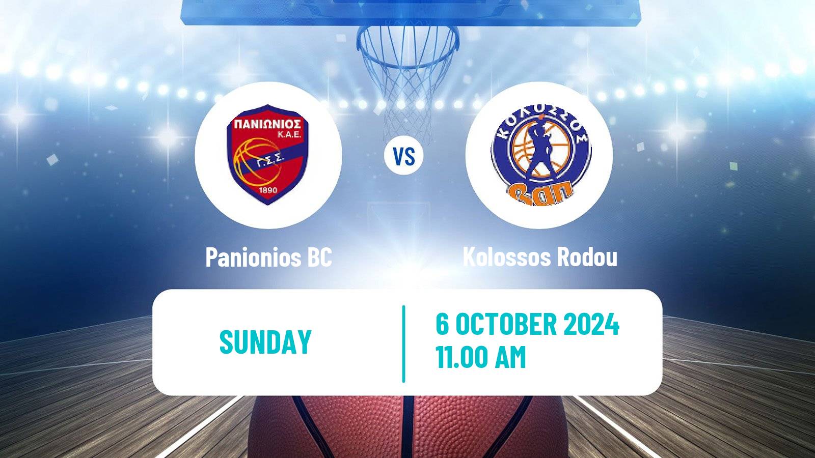 Basketball Greek Basket League A1 Panionios - Kolossos Rodou