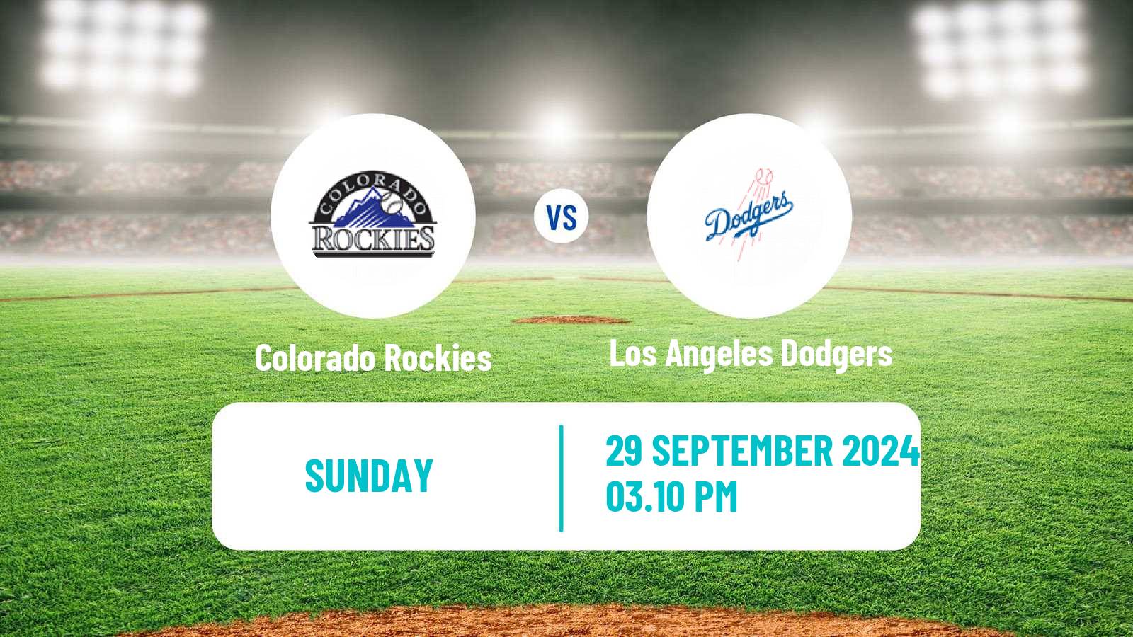 Baseball MLB Colorado Rockies - Los Angeles Dodgers