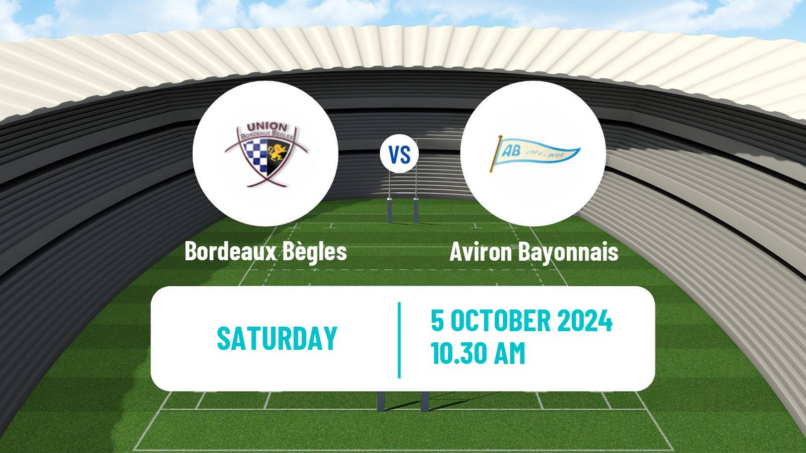 Rugby union French Top 14 Bordeaux Bègles - Aviron Bayonnais