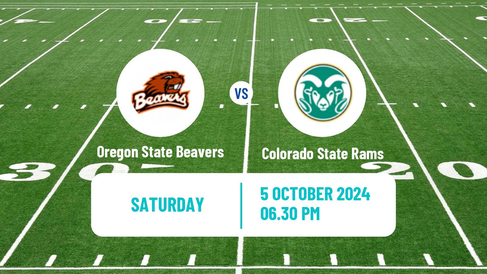 American football NCAA College Football Oregon State Beavers - Colorado State Rams