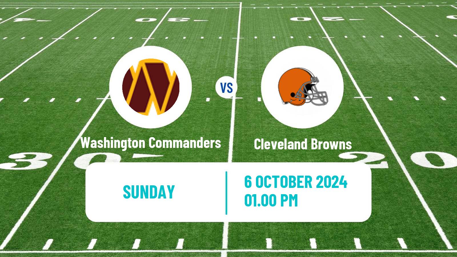 American football NFL Washington Commanders - Cleveland Browns