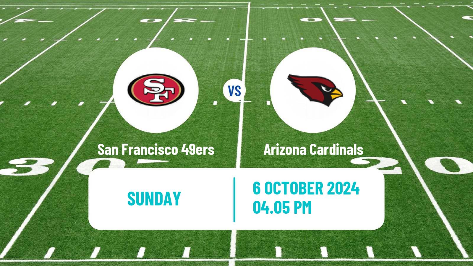 American football NFL San Francisco 49ers - Arizona Cardinals