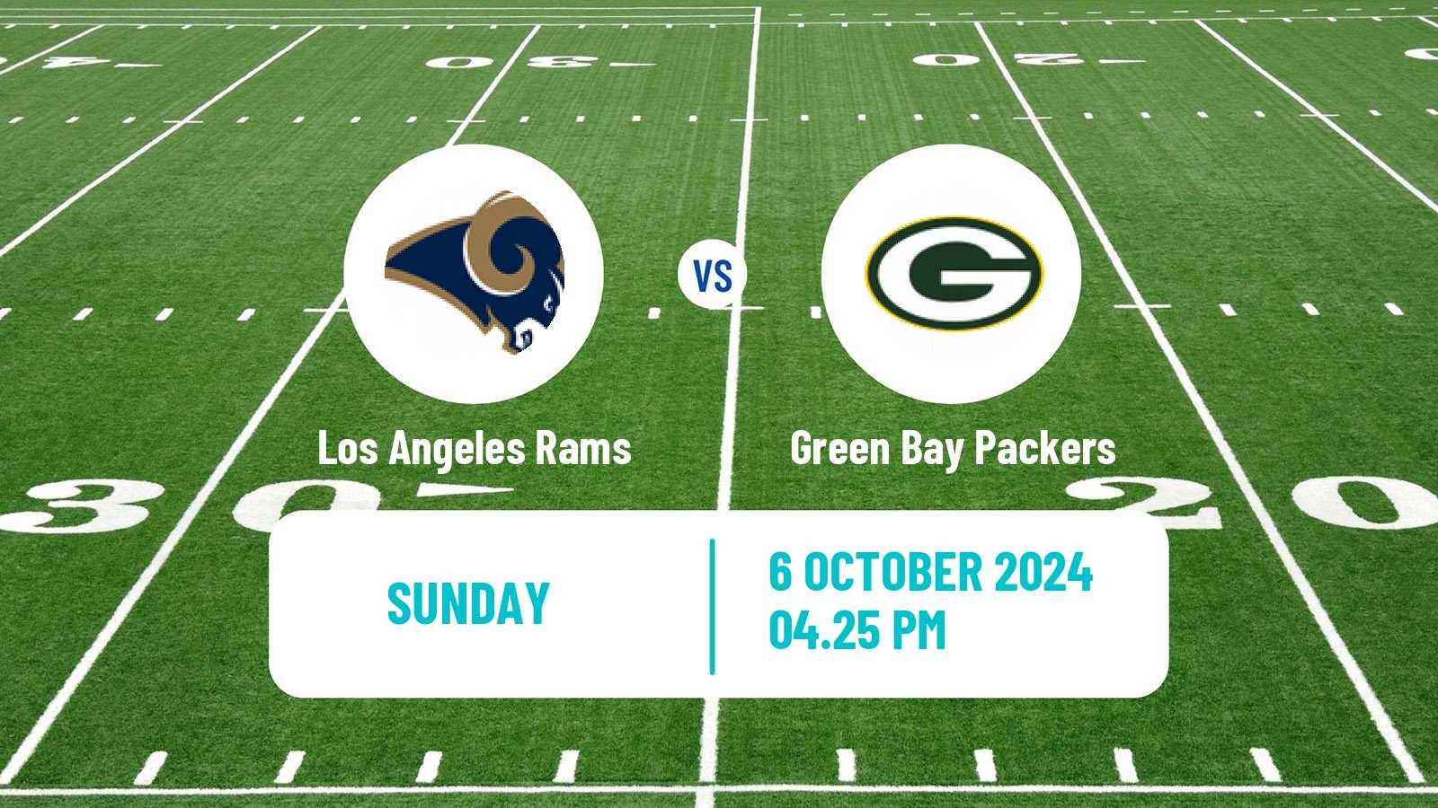 American football NFL Los Angeles Rams - Green Bay Packers