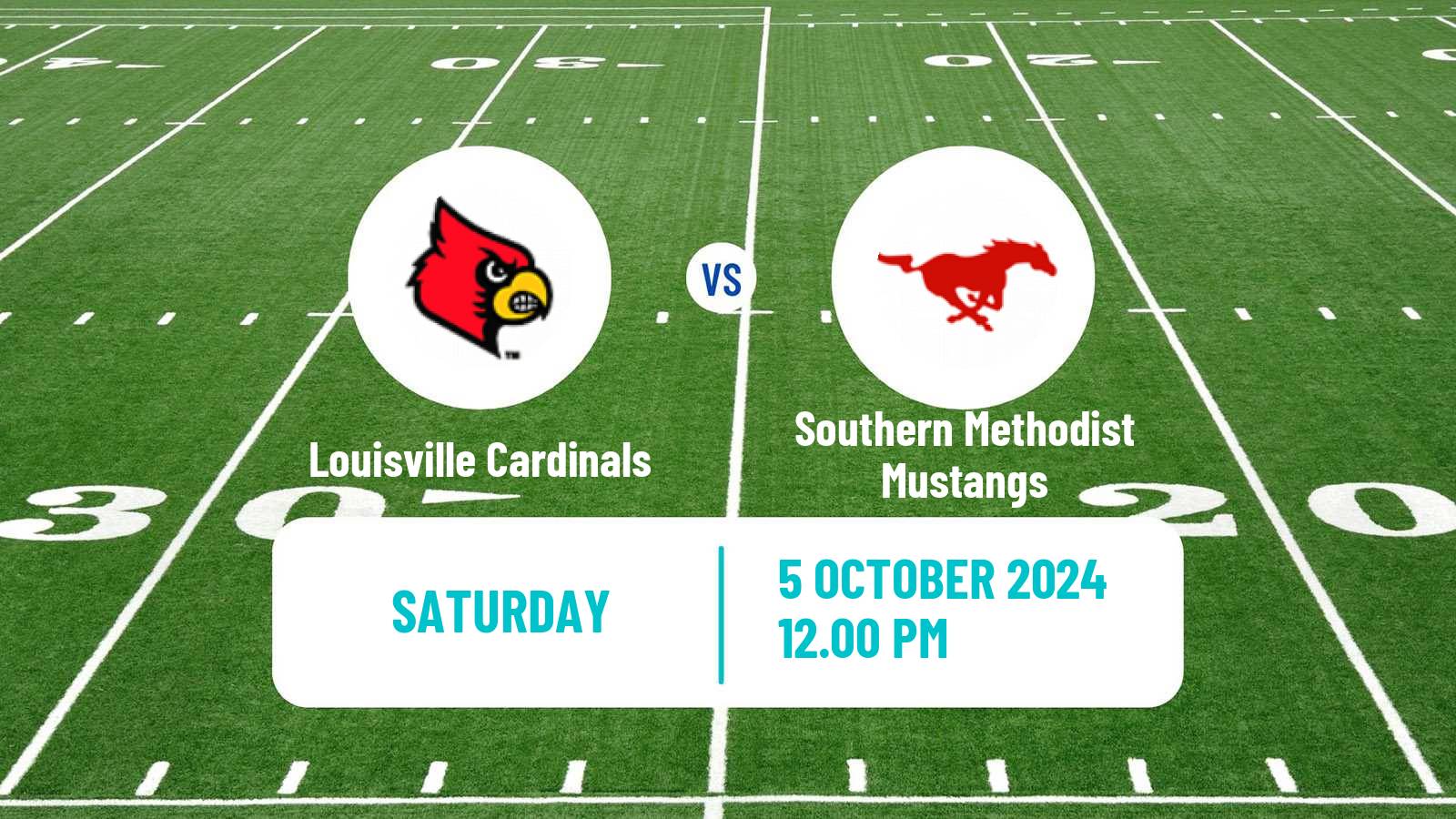 American football NCAA College Football Louisville Cardinals - Southern Methodist Mustangs