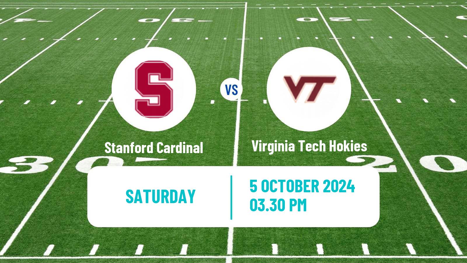 American football NCAA College Football Stanford Cardinal - Virginia Tech Hokies