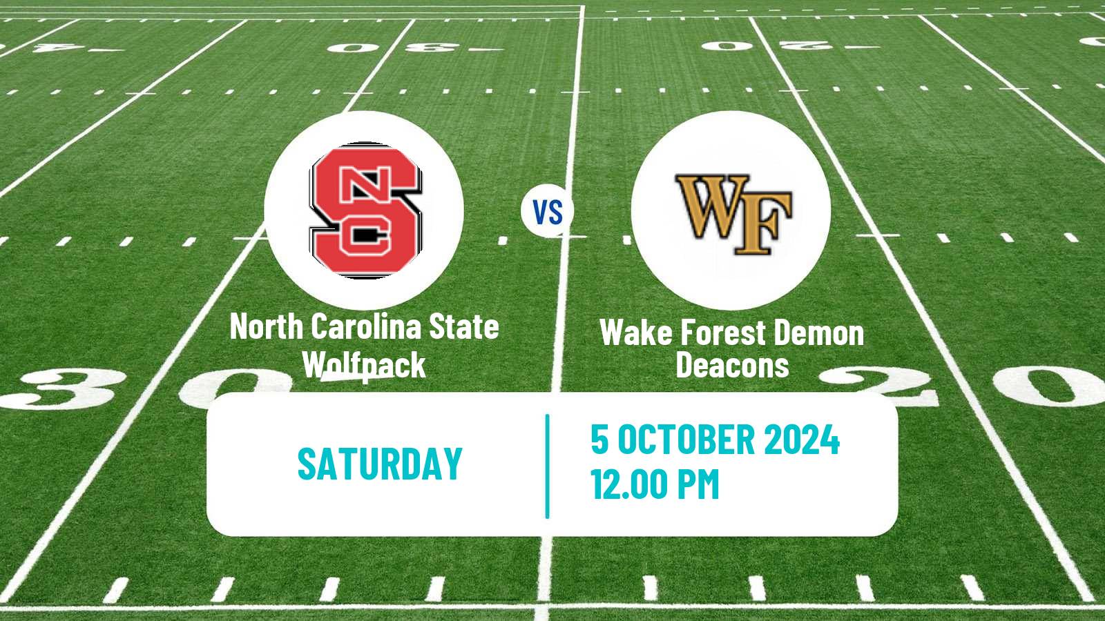 American football NCAA College Football North Carolina State Wolfpack - Wake Forest Demon Deacons