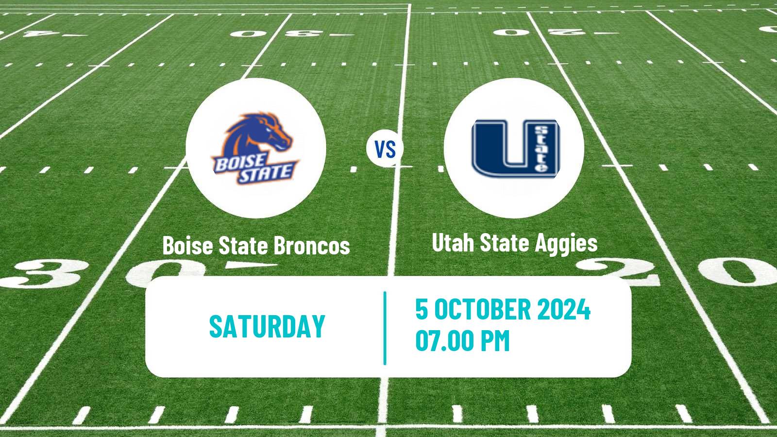 American football NCAA College Football Boise State Broncos - Utah State Aggies