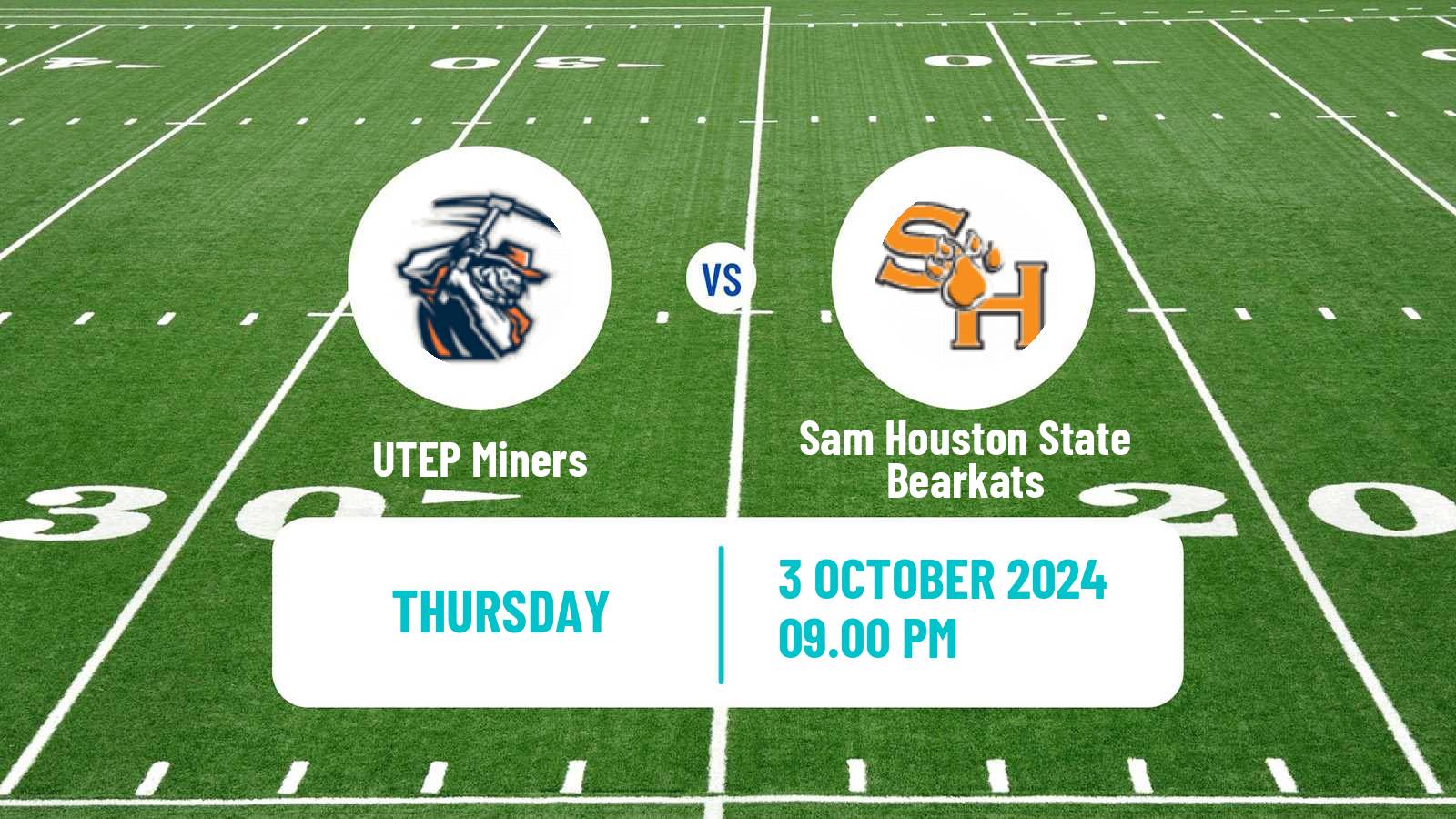 American football NCAA College Football UTEP Miners - Sam Houston State Bearkats