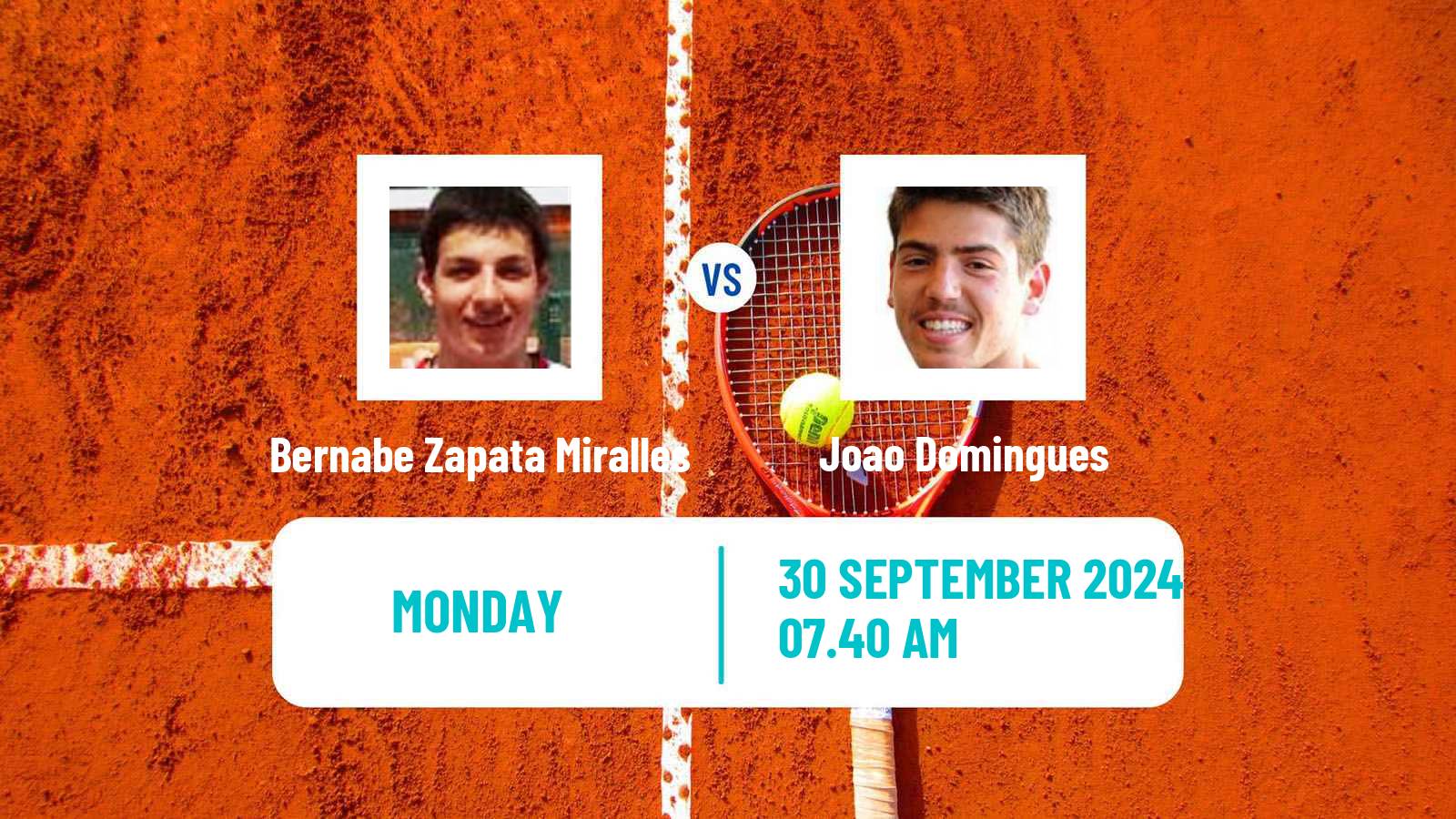 Tennis Braga Challenger Men Bernabe Zapata Miralles - Joao Domingues