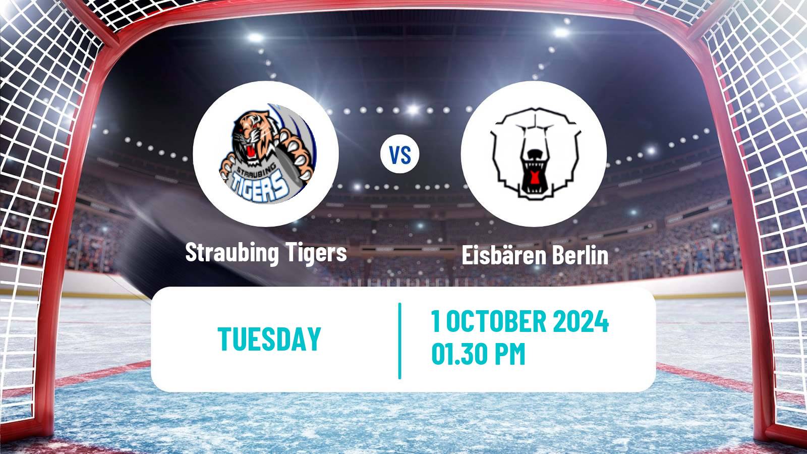 Hockey German Ice Hockey League Straubing Tigers - Eisbären Berlin