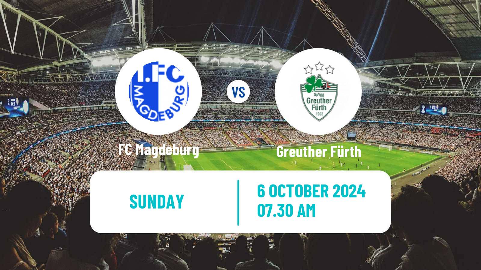 Soccer German 2 Bundesliga Magdeburg - Greuther Fürth