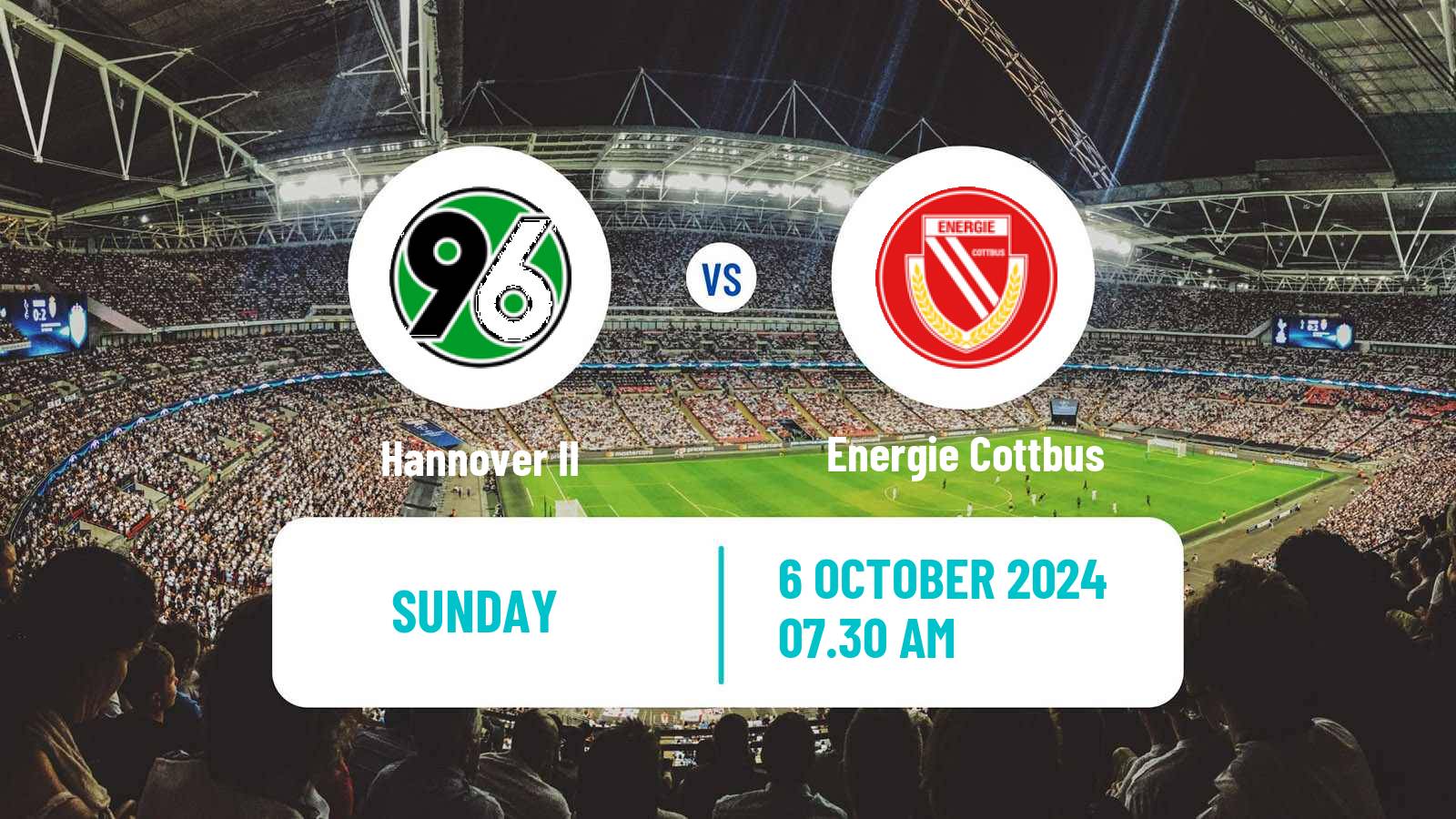 Soccer German 3 Bundesliga Hannover II - Energie Cottbus