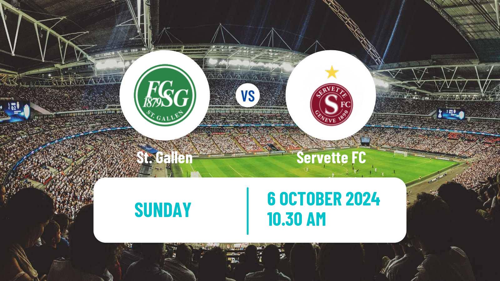 Soccer Swiss Super League St. Gallen - Servette