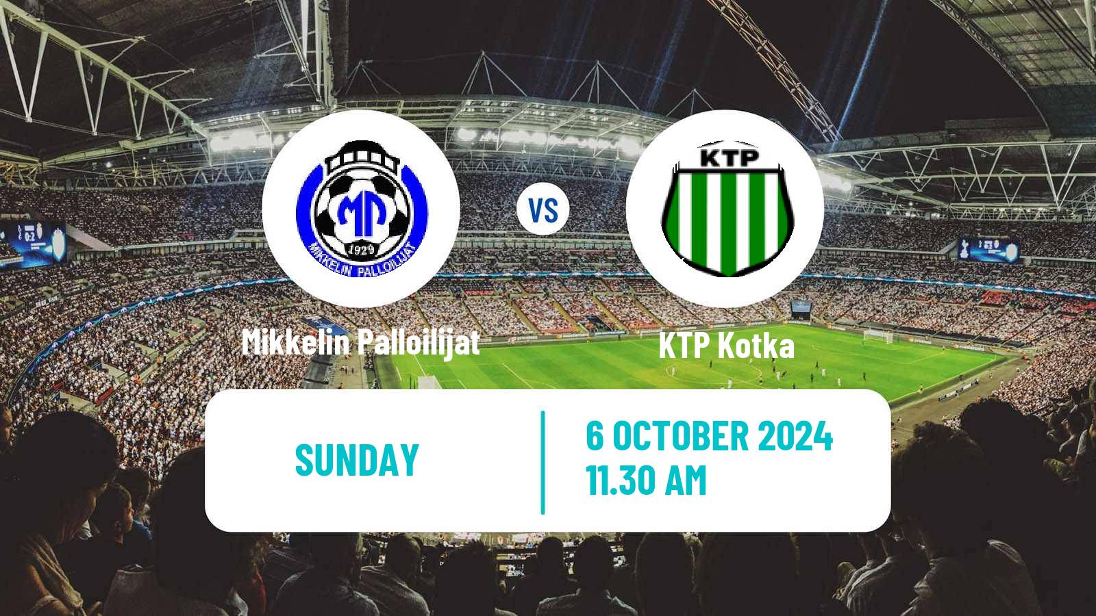 Soccer Finnish Ykkosliiga Mikkelin Palloilijat - KTP Kotka