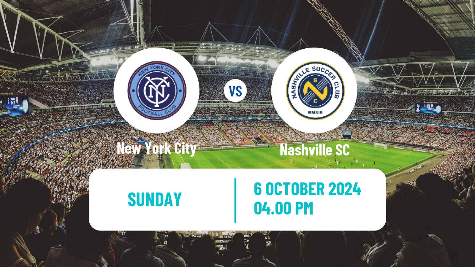 Soccer MLS New York City - Nashville SC