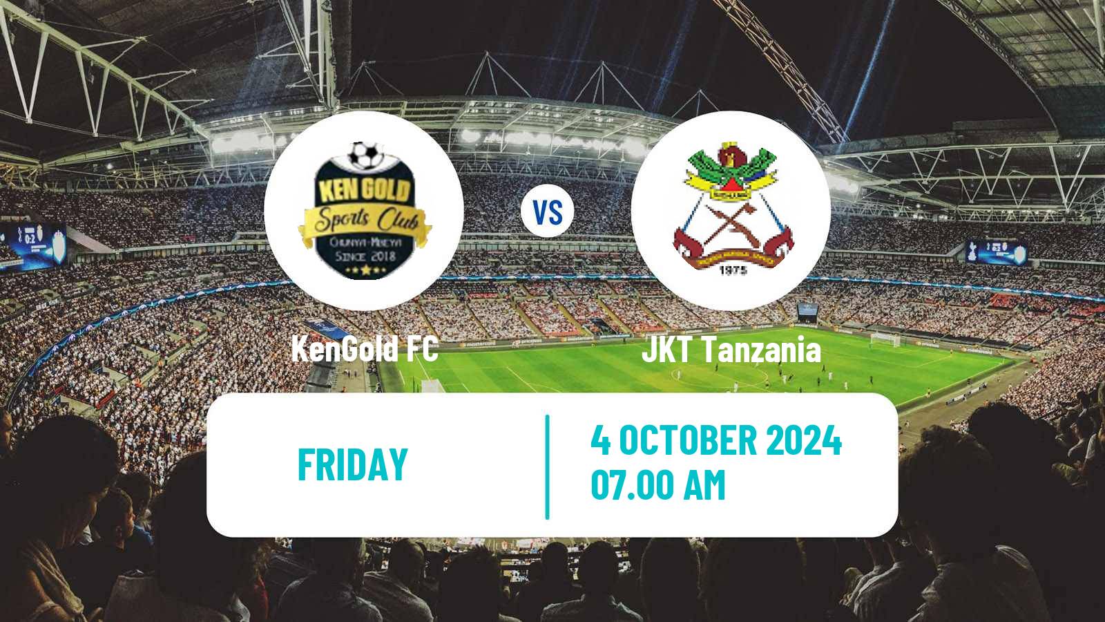 Soccer Tanzanian Premier League KenGold - JKT Tanzania