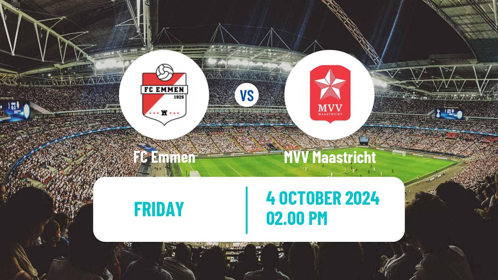 Soccer Dutch Eerste Divisie Emmen - MVV Maastricht