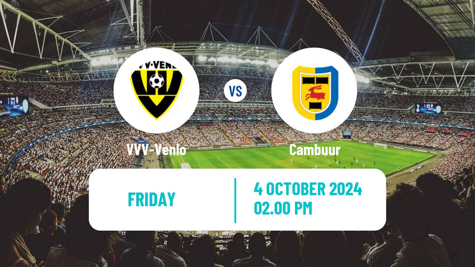 Soccer Dutch Eerste Divisie VVV-Venlo - Cambuur