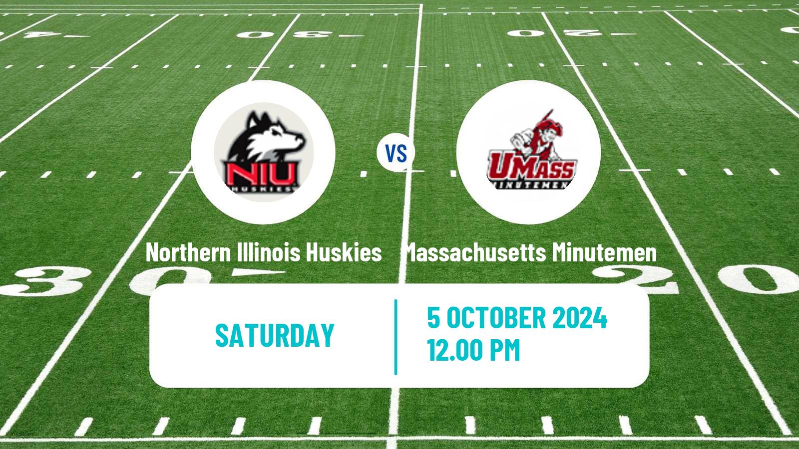 American football NCAA College Football Northern Illinois Huskies - Massachusetts Minutemen