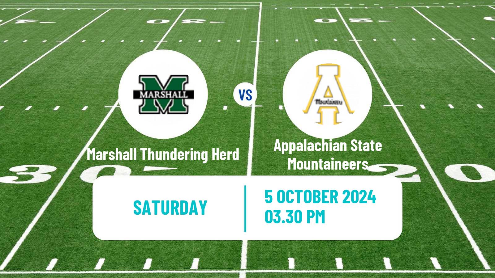 American football NCAA College Football Marshall Thundering Herd - Appalachian State Mountaineers