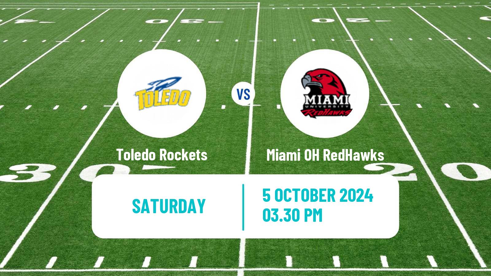 American football NCAA College Football Toledo Rockets - Miami OH RedHawks