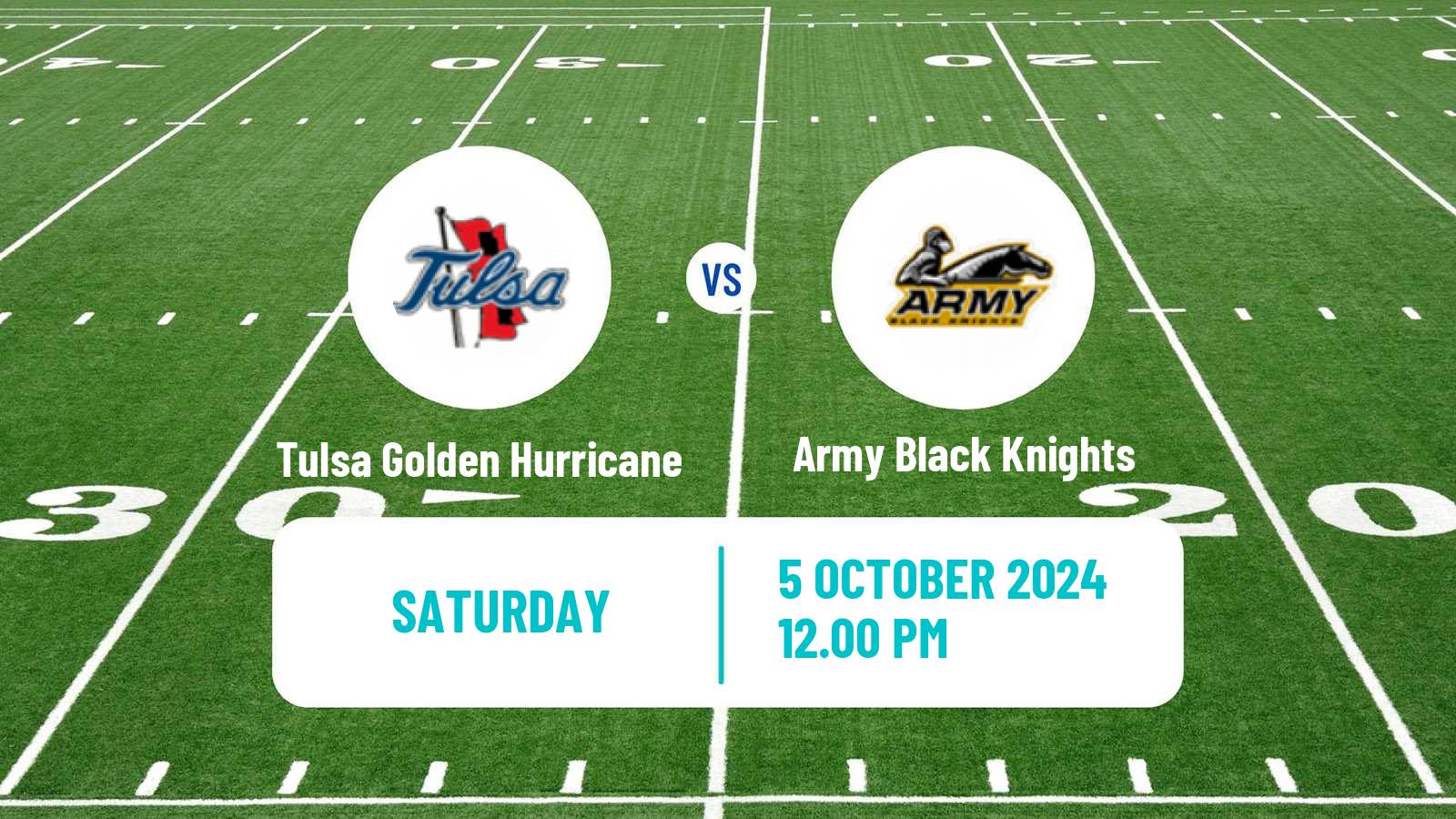 American football NCAA College Football Tulsa Golden Hurricane - Army Black Knights