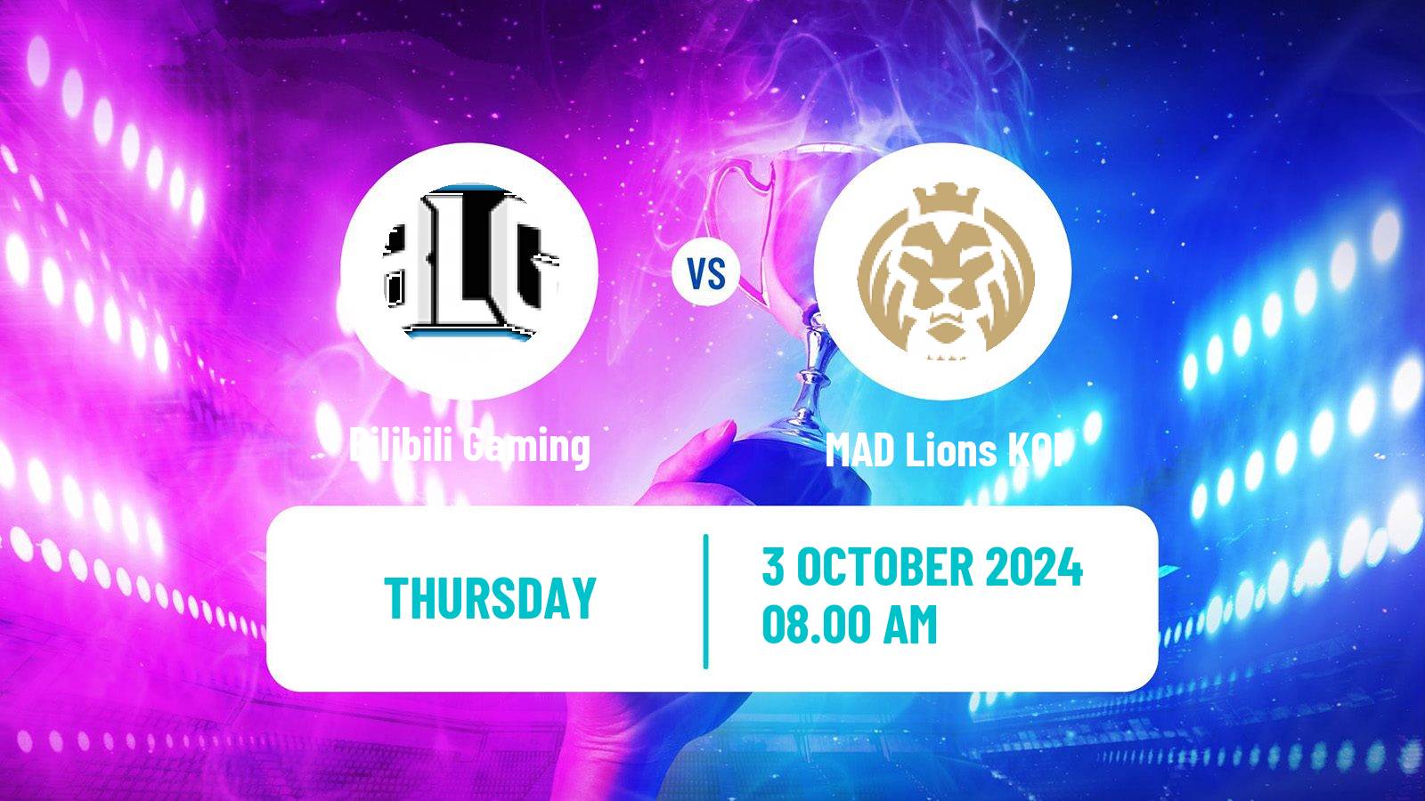 Esports League Of Legends World Championship Bilibili Gaming - MAD Lions KOI