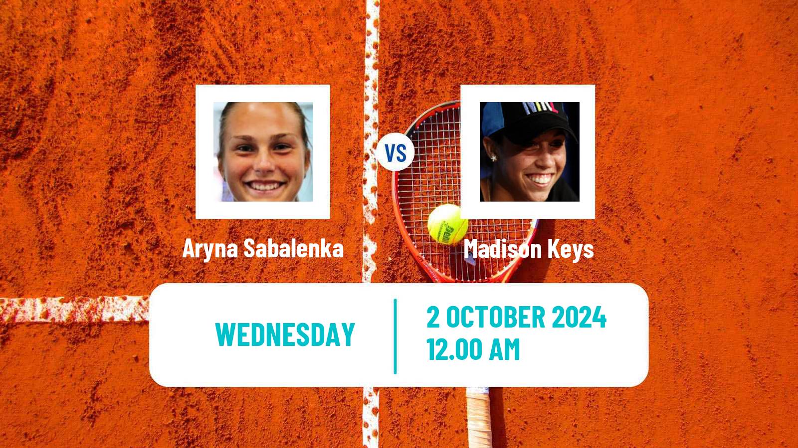 Tennis WTA Beijing Aryna Sabalenka - Madison Keys