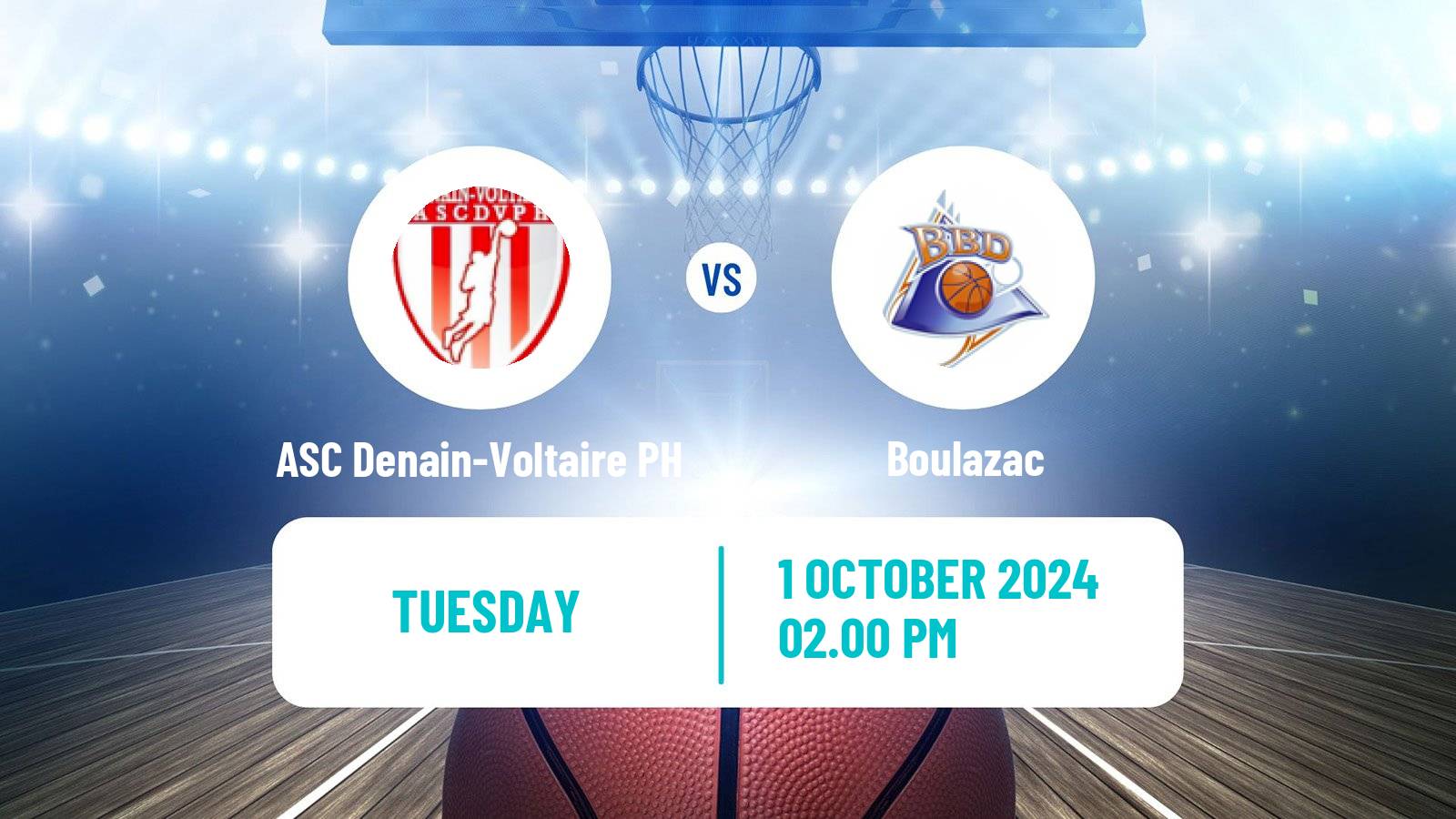 Basketball French LNB Pro B ASC Denain-Voltaire PH - Boulazac