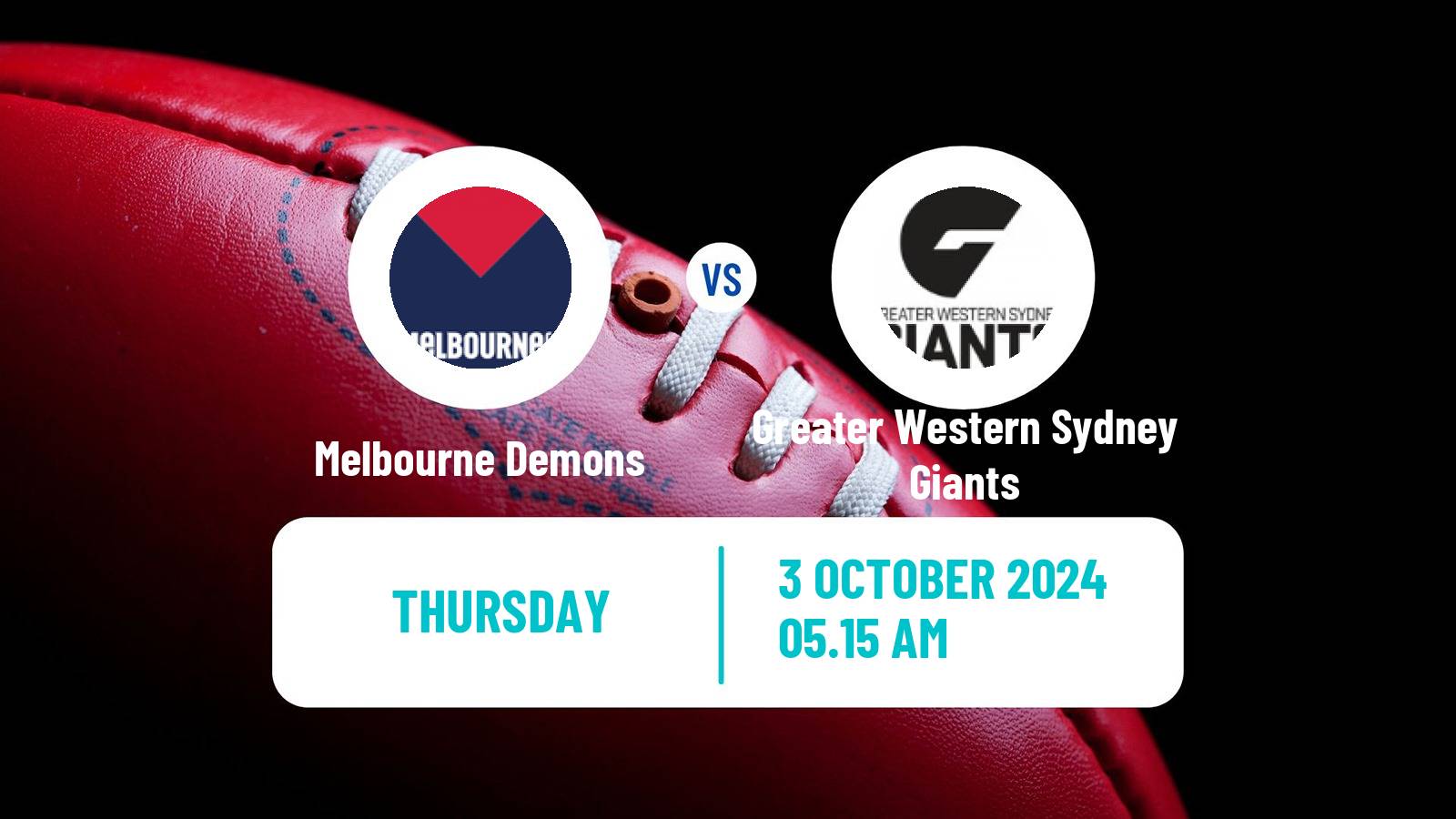 Aussie rules AFL Women Melbourne Demons - Greater Western Sydney Giants