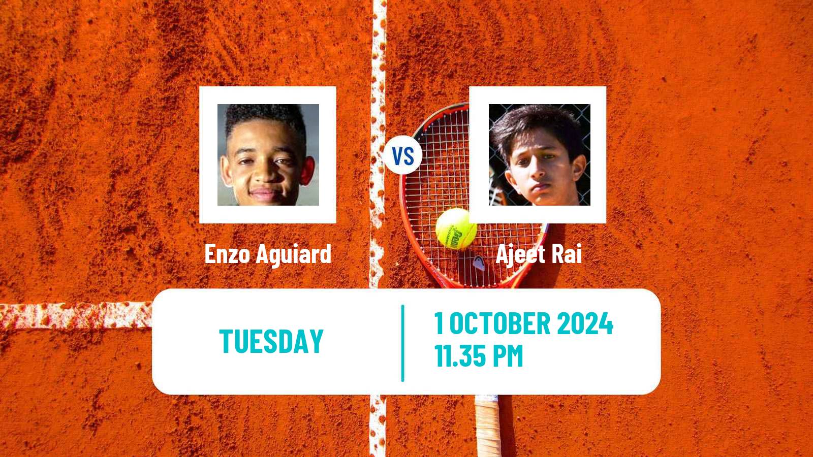 Tennis ITF M25 Cairns Men 2024 Enzo Aguiard - Ajeet Rai