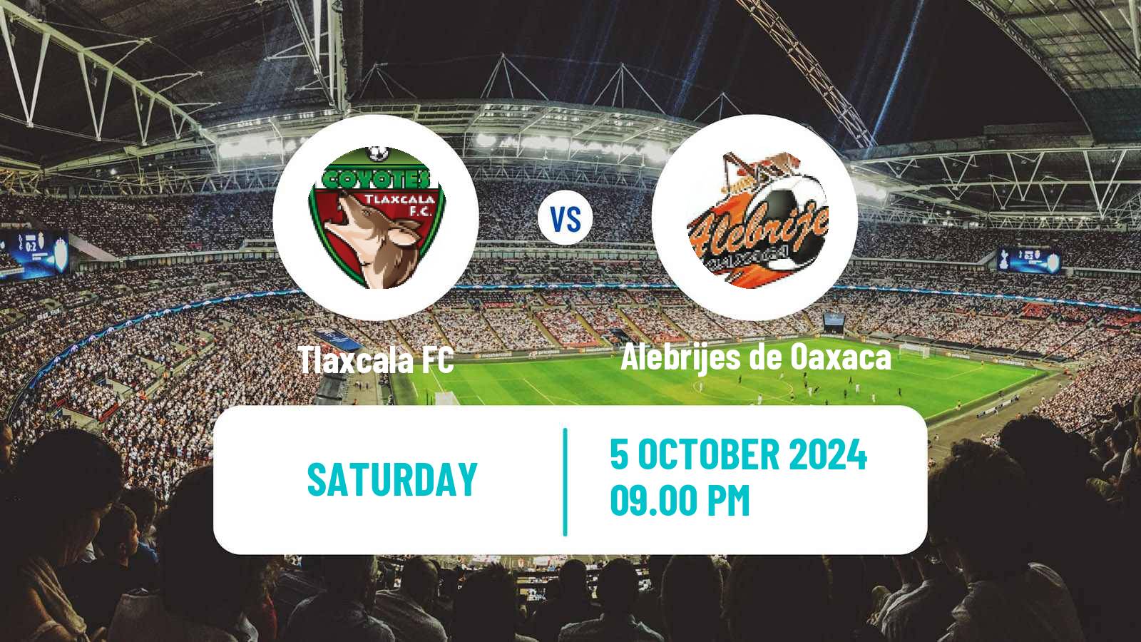 Soccer Mexican Liga de Expansion MX Tlaxcala - Alebrijes de Oaxaca