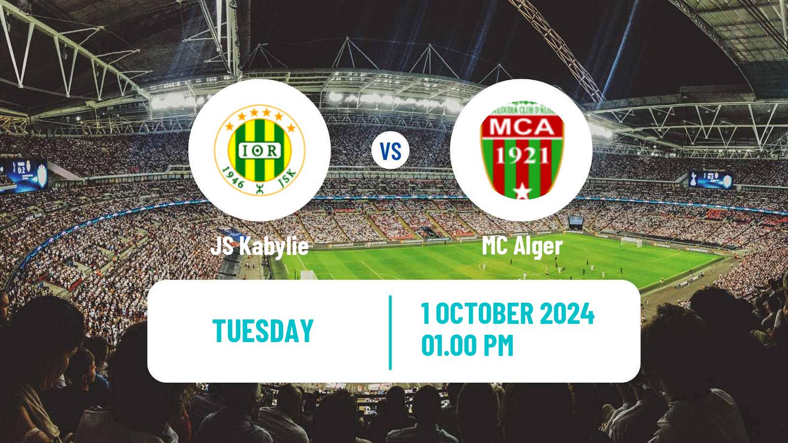 Soccer Algerian Ligue 1 Kabylie - MC Alger