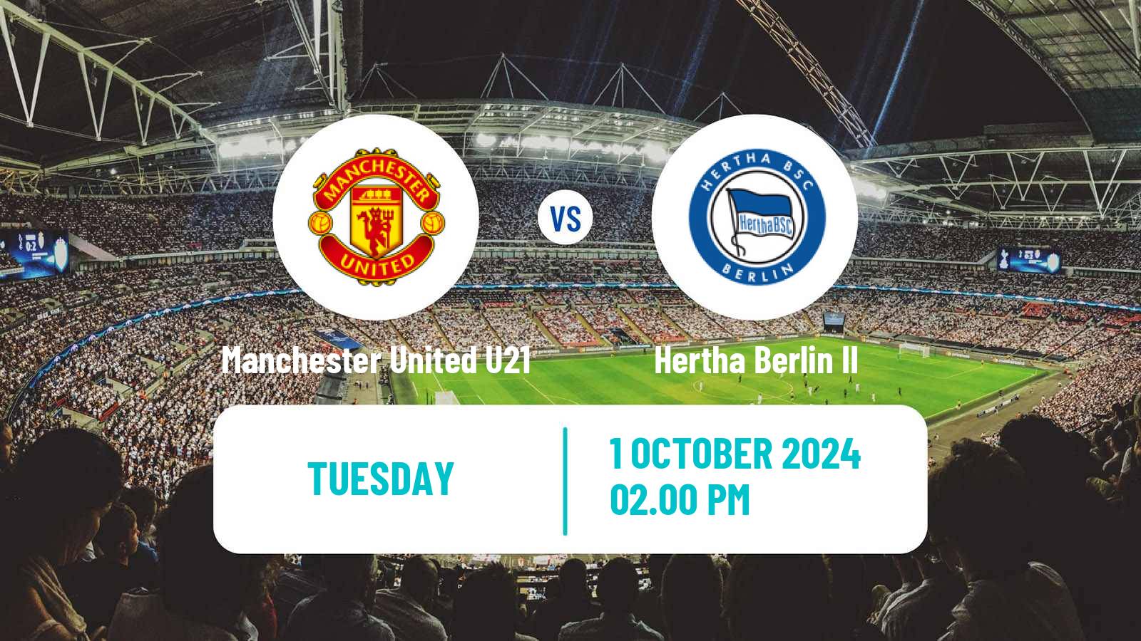 Soccer English Premier League International Cup Manchester United U21 - Hertha Berlin II