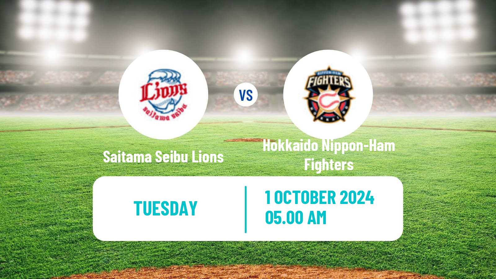 Baseball NPB Saitama Seibu Lions - Hokkaido Nippon-Ham Fighters