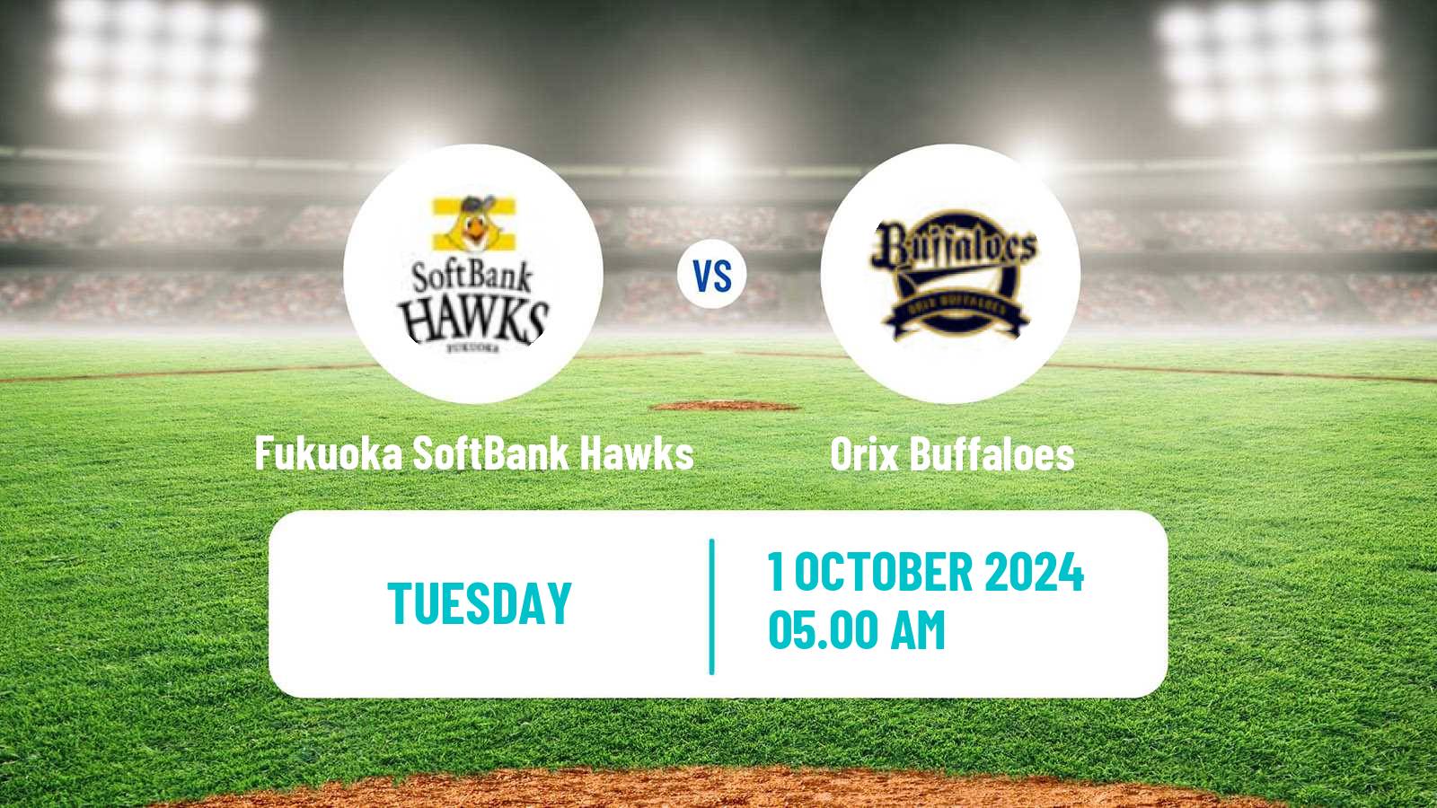 Baseball NPB Fukuoka SoftBank Hawks - Orix Buffaloes