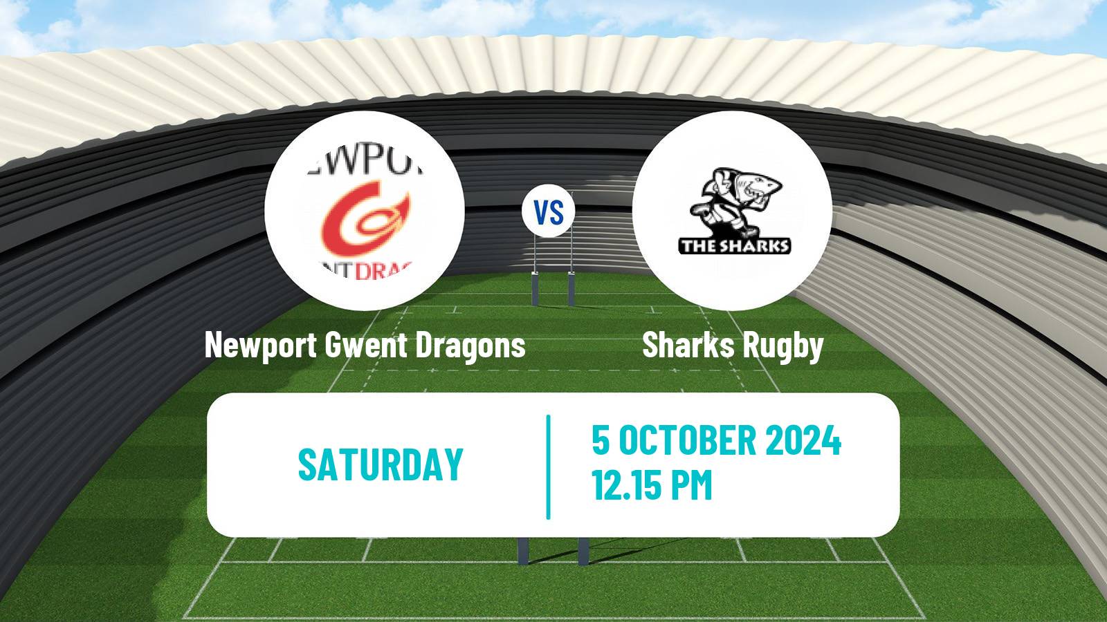 Rugby union United Rugby Championship Newport Gwent Dragons - Sharks