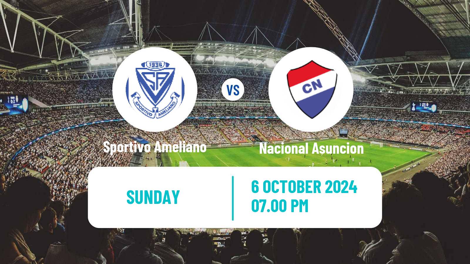 Soccer Paraguayan Primera Division Sportivo Ameliano - Nacional Asuncion