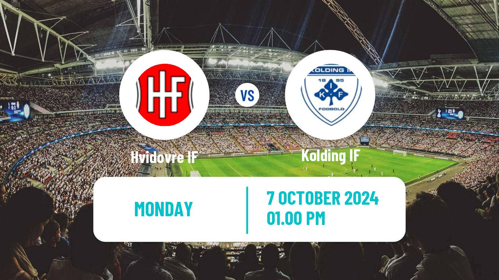 Soccer Danish 1 Division Hvidovre - Kolding IF