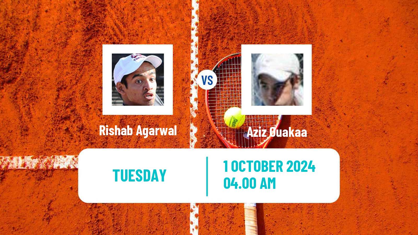 Tennis ITF M25 Kigali 3 Men 2024 Rishab Agarwal - Aziz Ouakaa